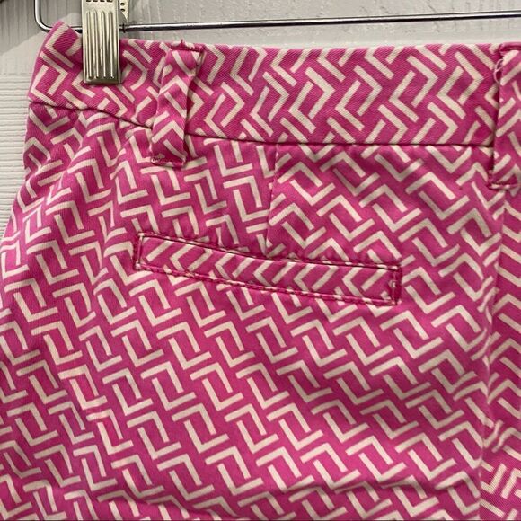 Merona Pink and White Geometric Flat Front Shorts - Picture 6 of 7